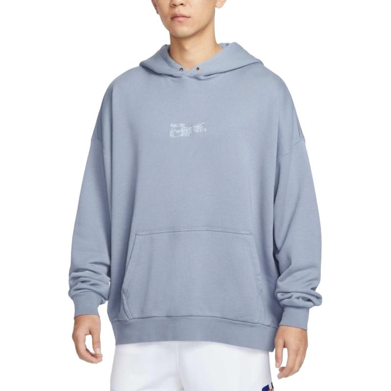 Nike Sportswear Club Fleece Oversized Pullover Hoodie Men Hoodies Blue HV4722493