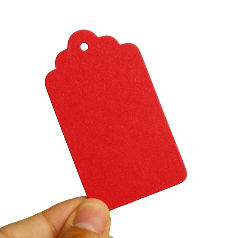 50 Pcs Colorful Gift Tages Paper Hanging Tages with Hole Rectangle Hanging Tages for DIY Christmas Wedding Party Favor