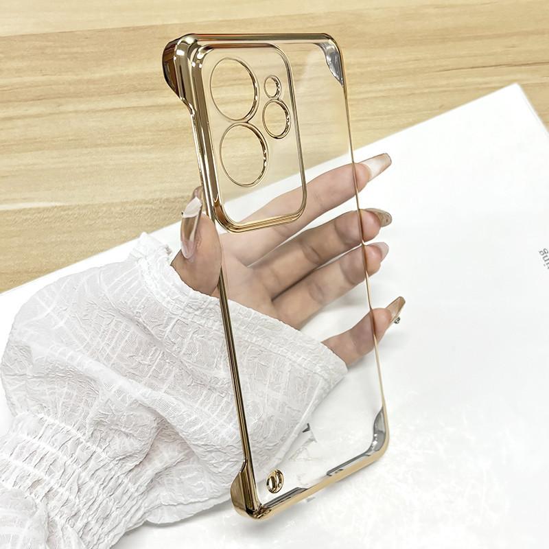 Luxury Plating Frameless Transparent Phone Case For Realme Neo7 GT7 6 5 2 Pro GT Neo 6 5 SE GT Neo 3 2 Shockproof Bumper Hard Back Protector Cover