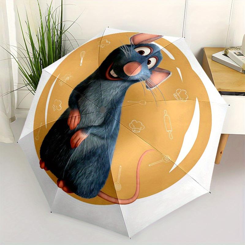 

Disney Ratatouille, Remy Automatic Open/Close Umbrella - Cute Umbrella with Cute Design, Portable 3-Fold Compact Umbrella for Men & Women, V
