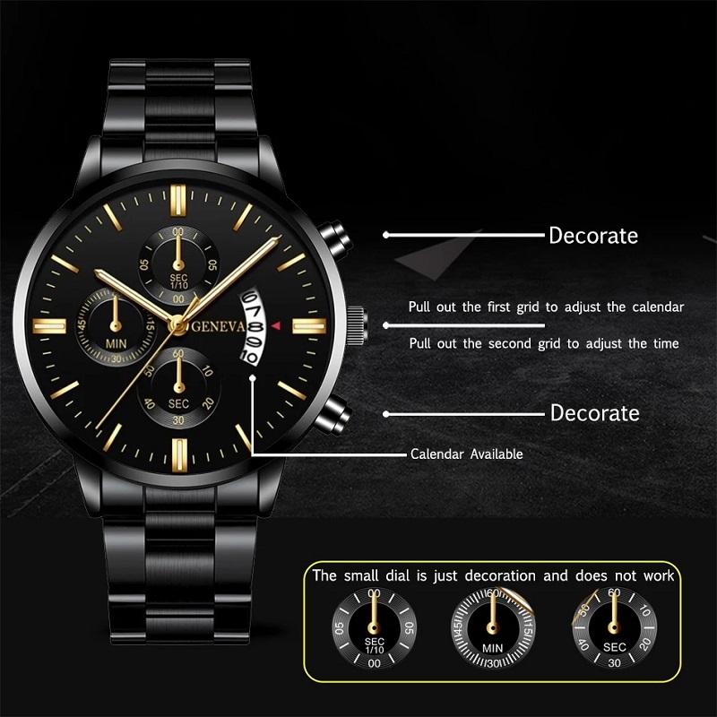 Mode Herrenuhr Luxus Kalender Quarz Armbanduhr Herren Business Uhren für Mann Uhr Montre Homme