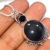 Long Black Obsidian Black Onyx 925 Silver Plated Necklace 18" Fashion Sale S1d00