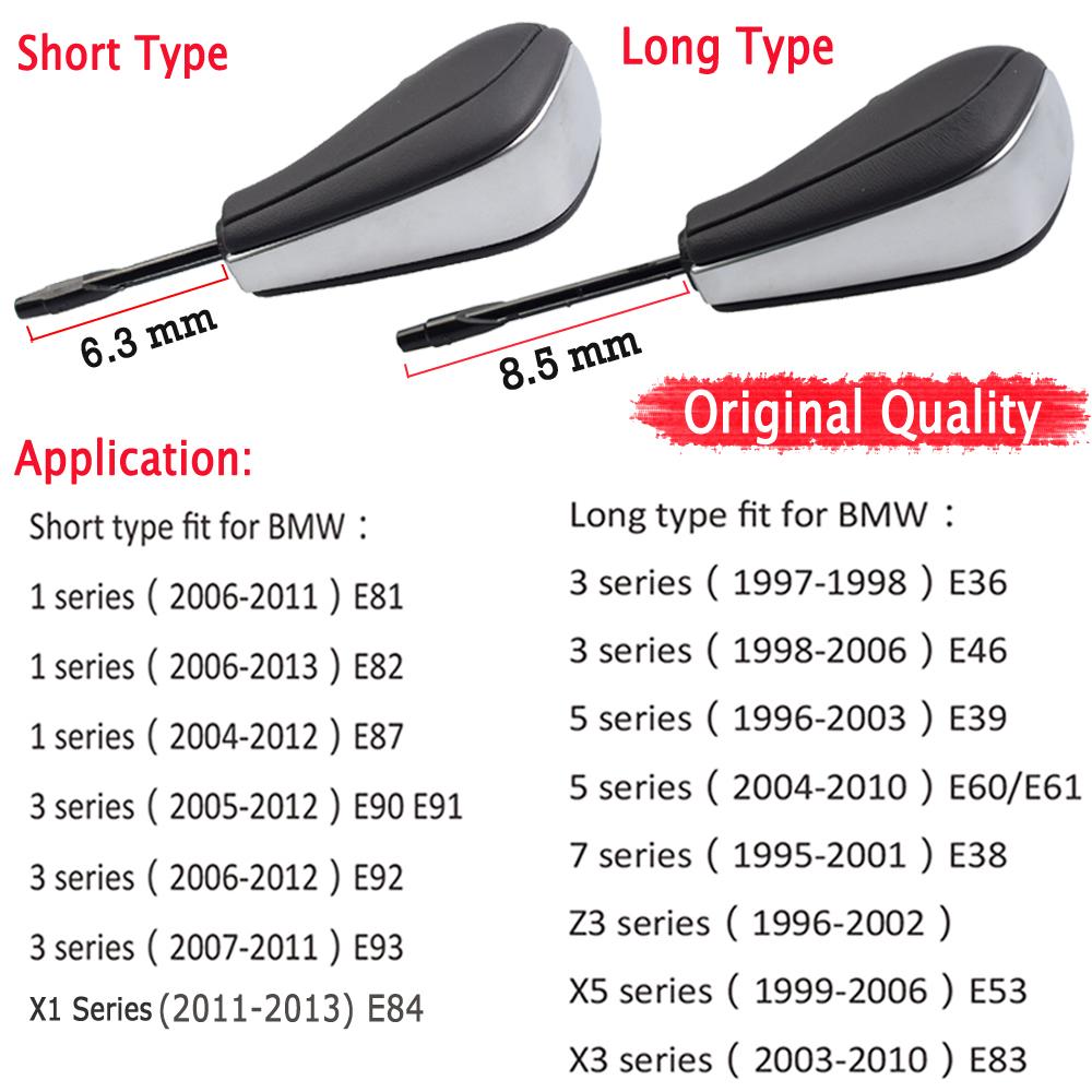 For BMW E39 E46 E53 E60 E61 E63 E64 E83 E81 E82 E87 E90 E91 E92 Original Quality Car Automatic Gear Shift Knob ABS Leather