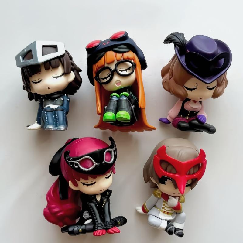 Stock In Genuine Persona P5 Shoulder To Shoulder Akechi Goro Sakura Futaba Cute Creativity Room Ornament Action Figure Model Toy