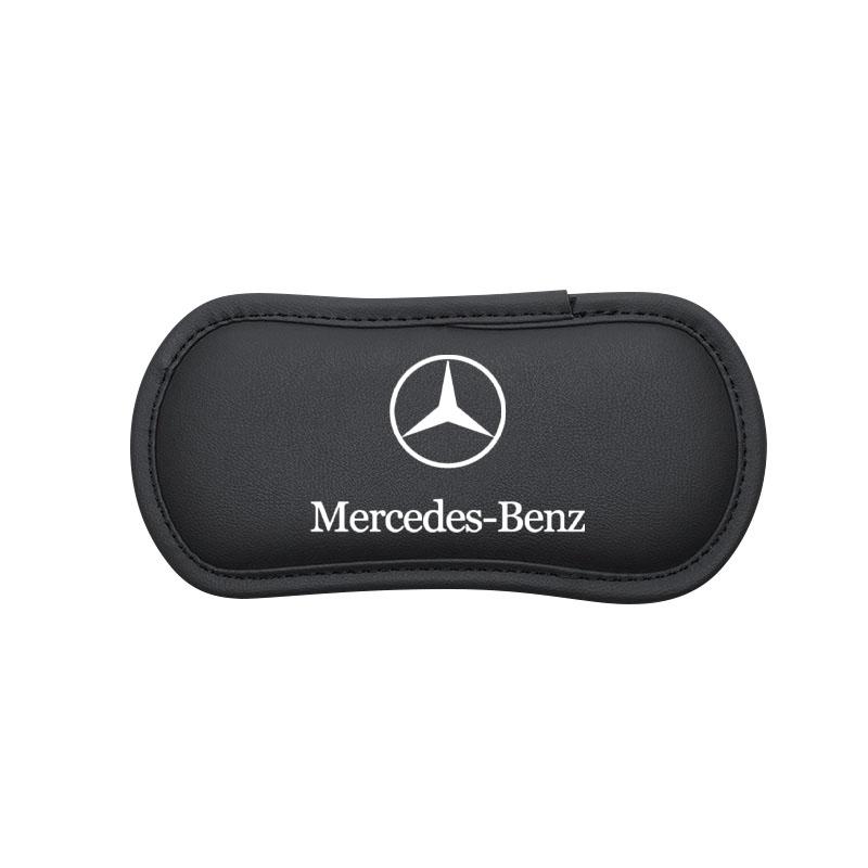 1Pcs Leather Car Pillow Car Knee Pad Elastic Memory Foam Leg Pad For Mercedes Benz AMG W204 W203 W212 W211 W124 W210 GLC GLE E CLA GLA W205 W211