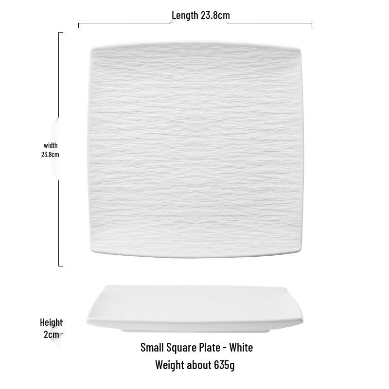 Zhishi Ceramic Square Dinner Plate