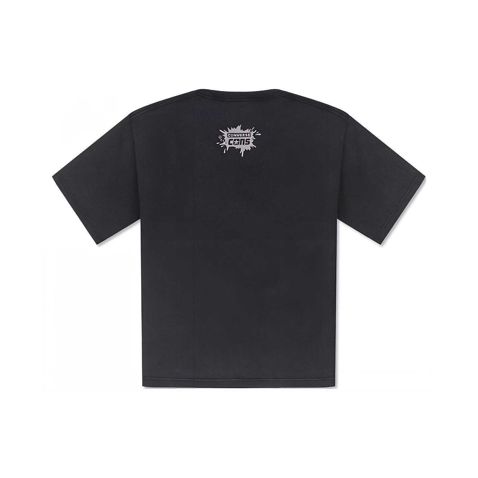 

New Converse T Shirts Unisex Black 10027227-A02 L