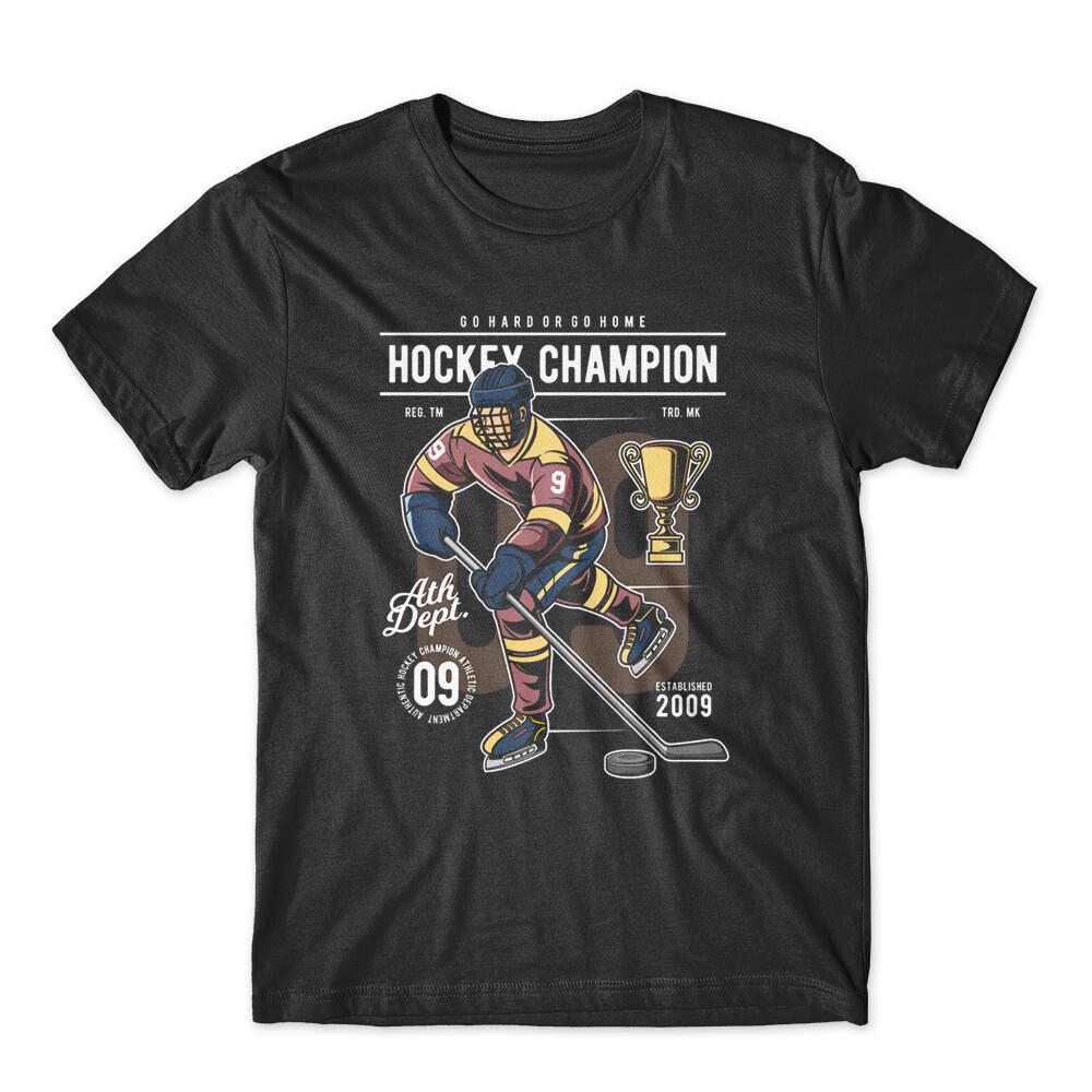 Hockey Champion T-Shirt 100% Cotton Premium Tee NEW
