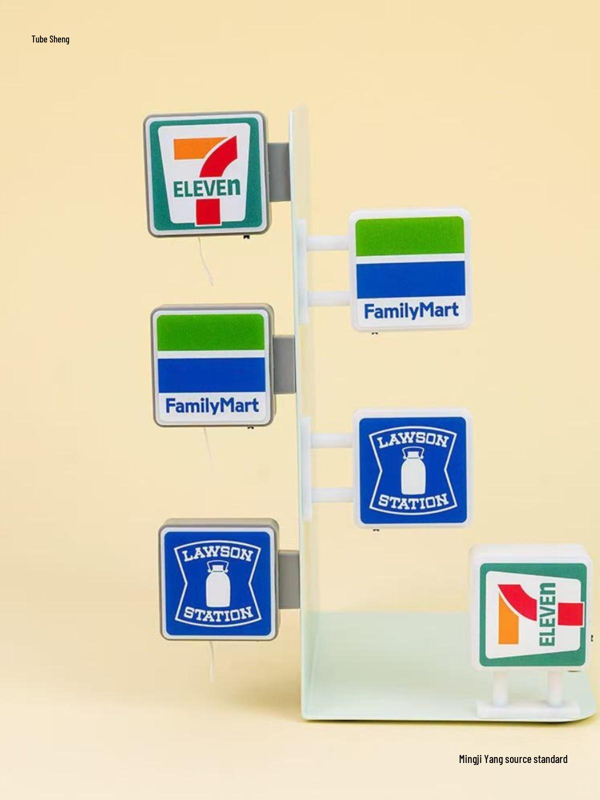 

Luminous Convenience Store Light Signs Refrigerator Magnets – 711 & FamilyMart Models for Home Decor. Magnet Accessory 1 piece