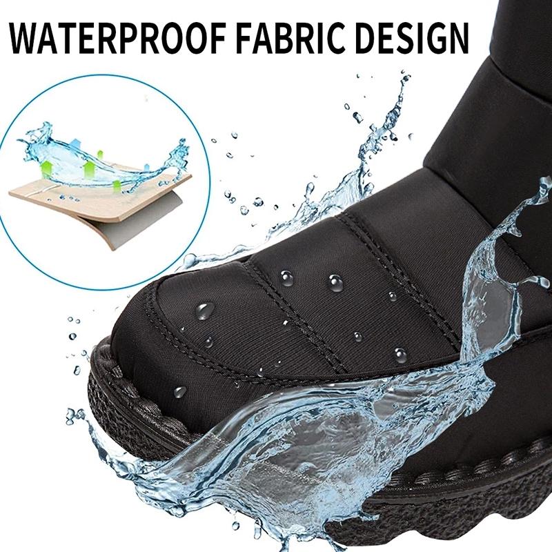 Rimocy Non -Slip Waterproof Women Snow Boots Plus Size Platform Winter Boots Woman  Fashion Thick Plush Cotton Padded Shoes