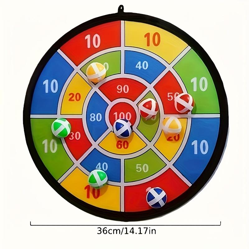 [12pcs Sticky Ball Dart] 12pcs Colorful Sticky Ball Dart Board Set|Vibrant Indoor/Outdoor Party Game,Foldable and Portable for Fun Family Interactions
