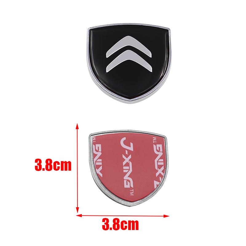 2pcs/1pair New Citroen 3D Logo Metal Car Fender Side Car Door Emblem Car Window Sticker Styling Accessories
