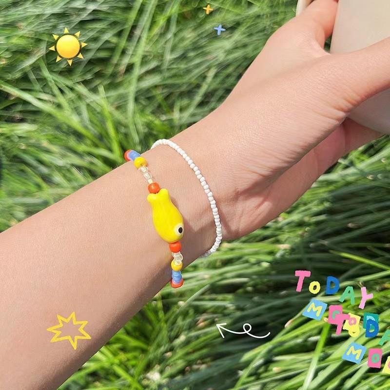 Chinese Retroinspired Style Alloy Bracelet For Women With Beads Geometric