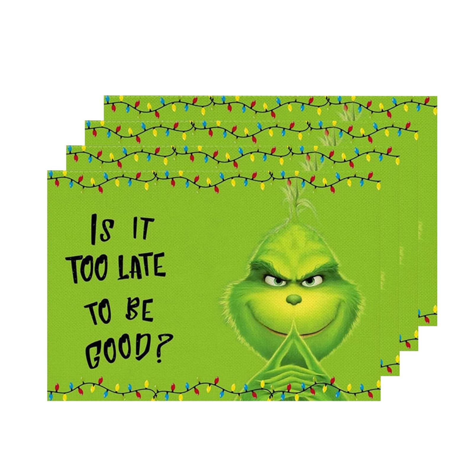 

Рождественская елка Рождественский коврик Набор из 4 предметов Коврик Праздничная вечеринка Рождественское украшение стола. One Size