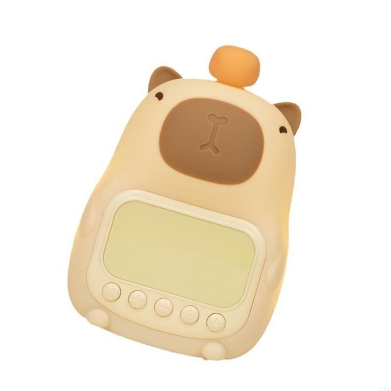 Capybara Night Light Alarm Clock for Kids with Snooze Function 1500mAh X3UC
