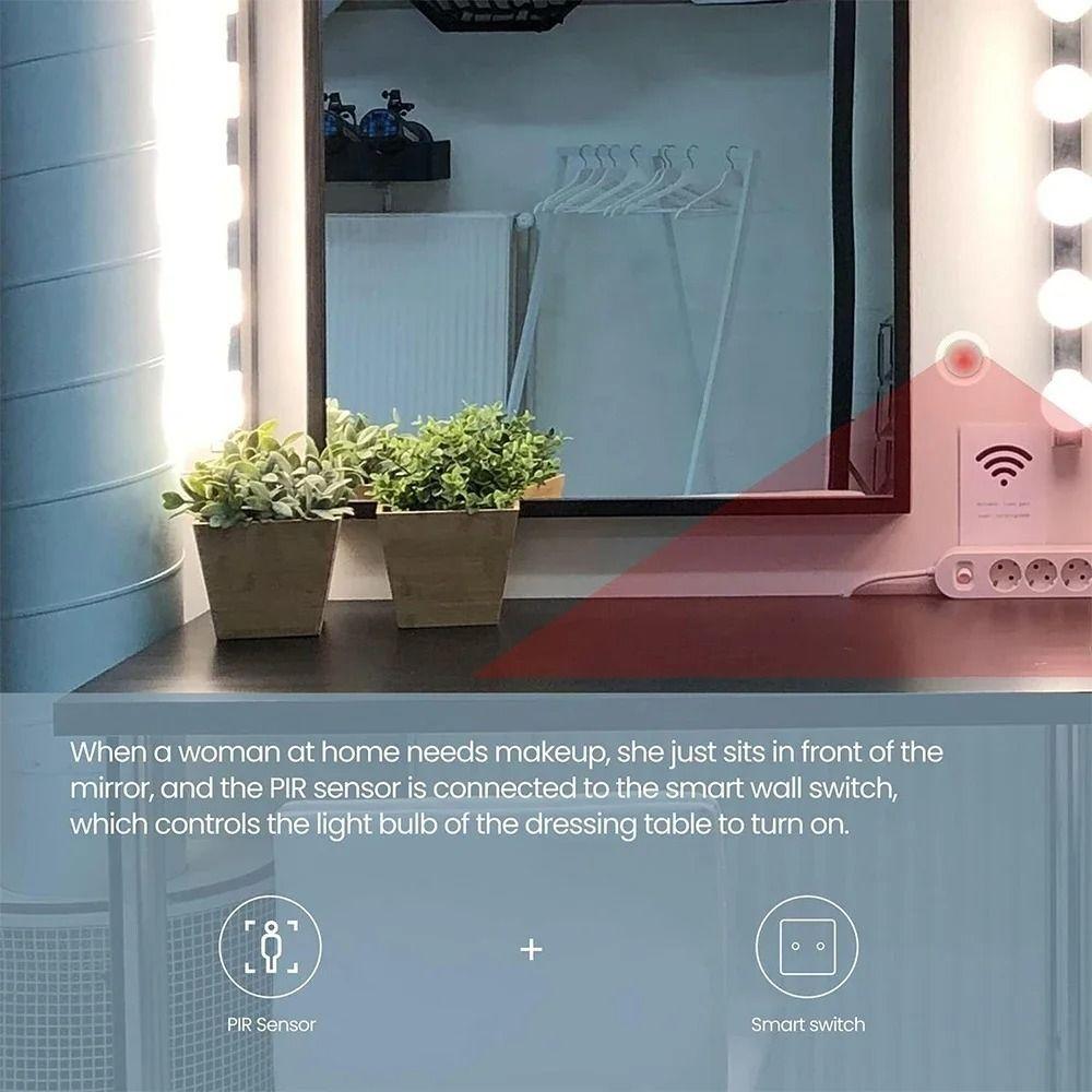 Infrared Detection Motion Sensor Motion Detection Alarm Function PIR Infrared Detector Smart Switch for Zigbee/Tuya Smart Home