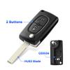 For Peugeot 206 408 1/2/3/4/5/6/807 Partner For Citroen C1/2/3/4/5/6/7/8 Xsara Picasso Remote Car Key Shell Ce0523/36