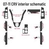07-11 CRV Innenraum Kohlefaser Schaltpanel Aufkleber