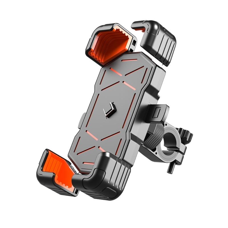 Bike Phone Mount Stand NonSlip Anti-Vibrations Universal Bike Handlebar Adjustable Phone Mount Clip Easily to Install