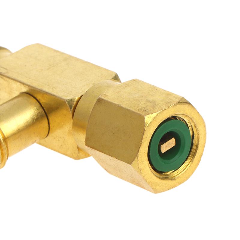 1 Satz T-Stück 1/4" SAE Ventileinsatz T-Adapter für Klimaanlagen- und Kälteanlagen Flüssigkeitsfüllwerkzeug