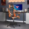 Gaming Chair Black and Orange Synthetic Leather