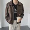 Men's Korean Style Retro Loose Leather Motorcycle Jacket