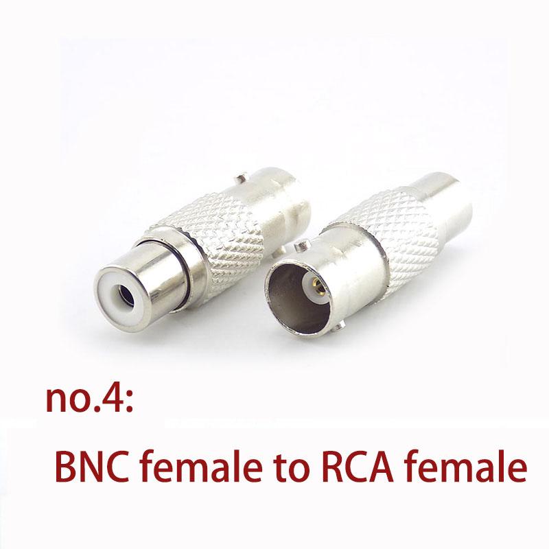1/5pcs 4 Types BNC Male Female To RCA Male Female Connector Plug Jack Audio Video CCTV Camera Coaxial Cable Converter