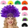 Brazilian Carnival Feather Headpiece Stage Performance Feather Headdress  Hawaiian Party Accessory