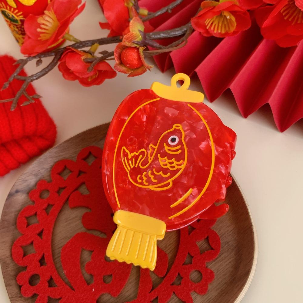 Money Bag Acetate Claw Clip Lantern Large Shark Clip Fashion New Year Hair Claw  Hair Accessories