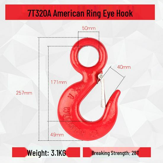 Universal Swivel Clevis Hook for Hoist Crane Rigging and Lifting