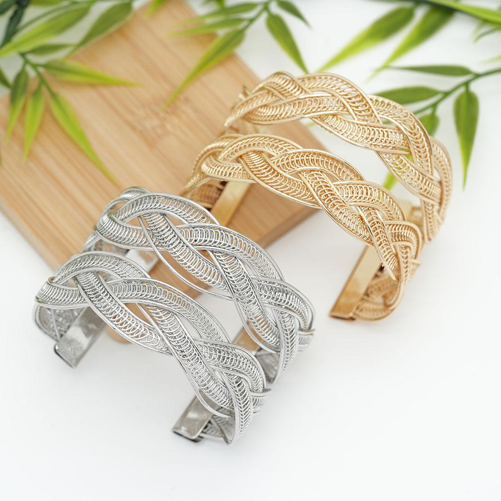 Women's Open Cuff Bangle Bracelet Adjustable Opening for Everyday Wear