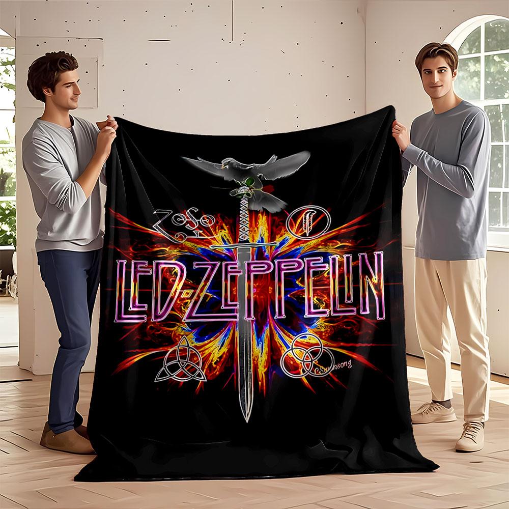 Led Zeppelin Sword Art Blanket for all seasons blanket lunch break throw gift