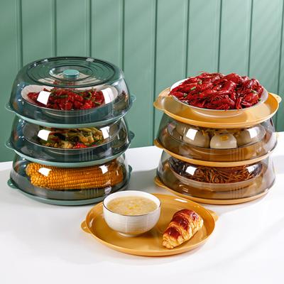 Transparent Insulation Dish Cover Multi-Layer Easy-to-Clean Food Preserver Vegetable Cover for Home Use
