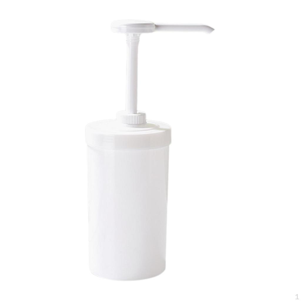 Coffee Syrup Dispenser Ketchup Pump Honey Jar Container with Sauces Condiment Sauce