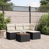 VidaXL Garden Lounge Set 5 Pcs with Cushions Black Braided Resin 3223592