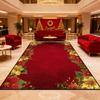Gorgeous Poinsettia Red Area Rug Large Area Living Rooms El Lobbies Carpet Non-slip Home Luxurious Bedroom Decor Floor Mat