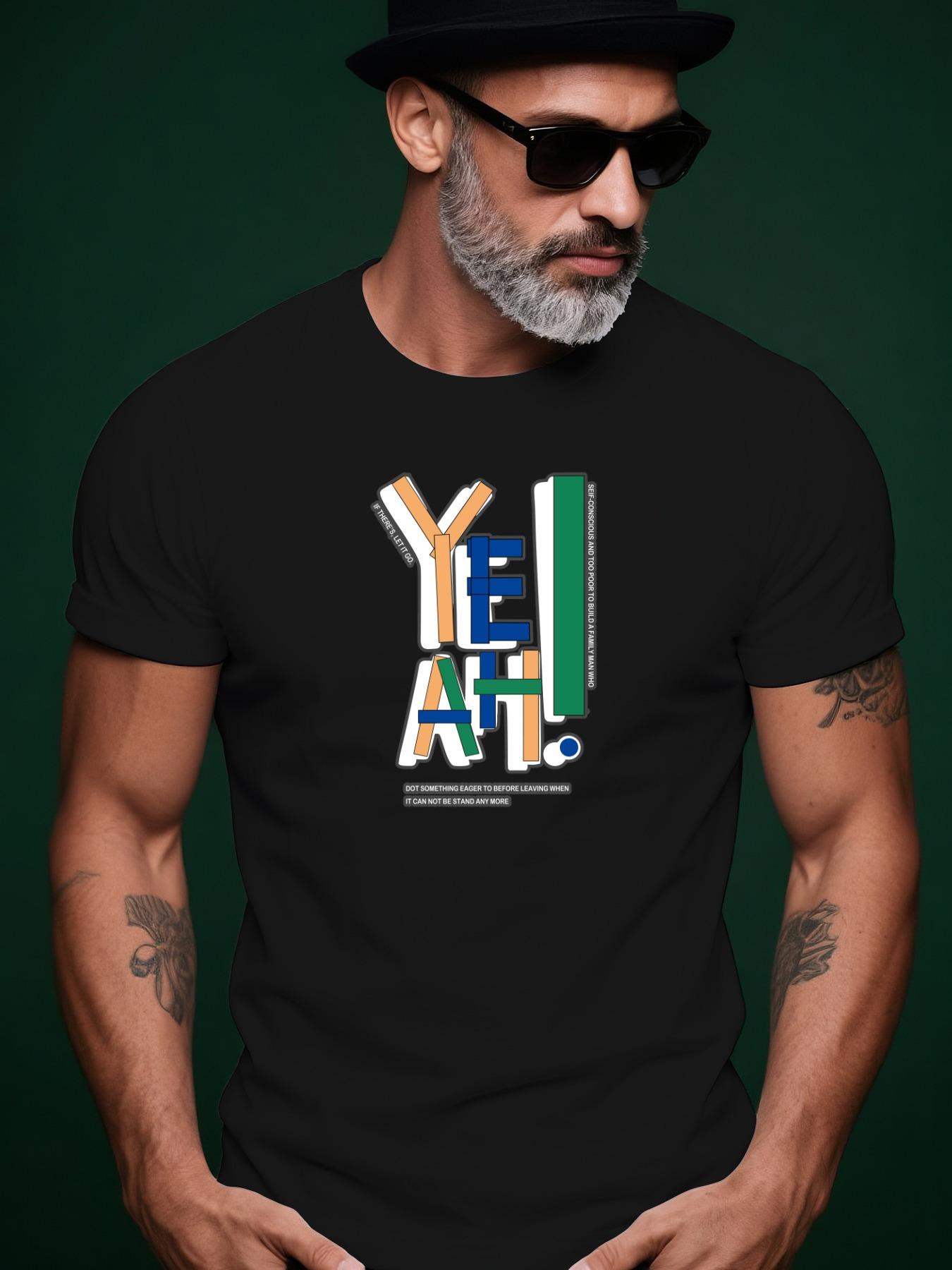 Colorful YEAH Graphic Tshirt - Trendy Streetwear M