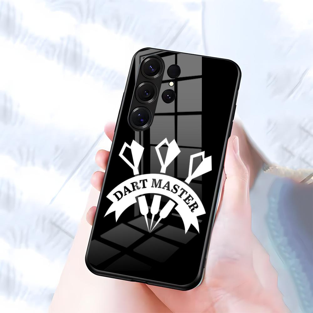 Playroom Dart Printed Phone Case For Samsung S26 S25 S24 FE S23 S22 S21 Plus S20 Ultra Note20Ultra Black Glass Cover
