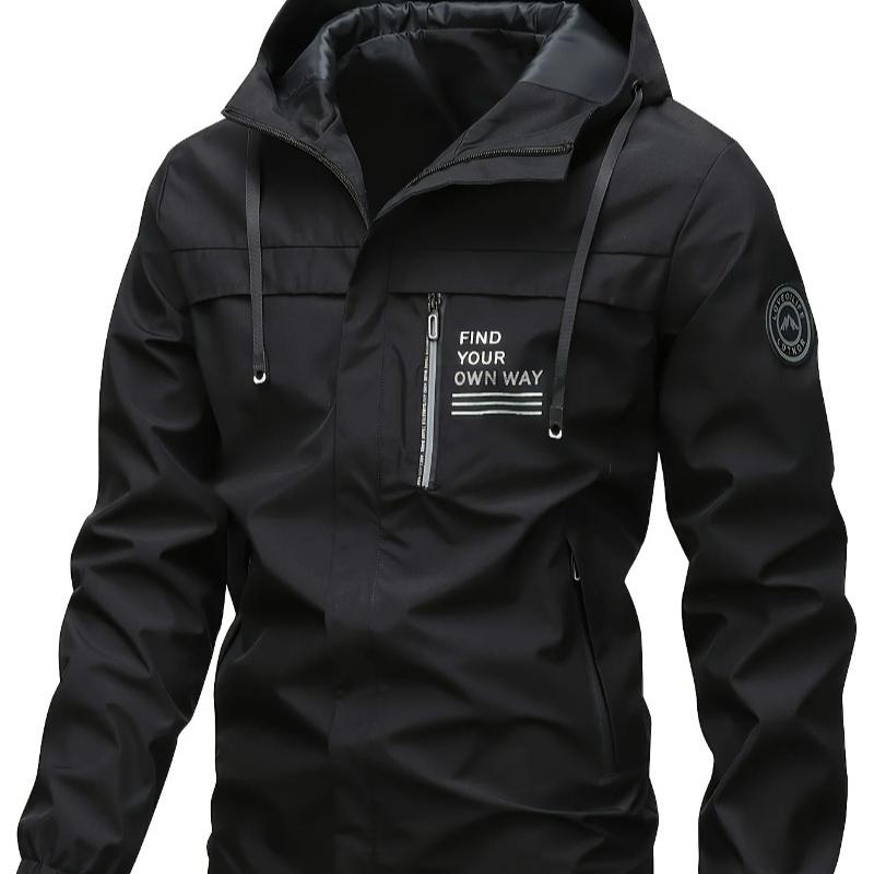 Men's Casual Windbreaker Jacket Hooded Jacket Men's Waterproof Outdoor Soft Shell Winter Outwear Clothing Warm Plus Size