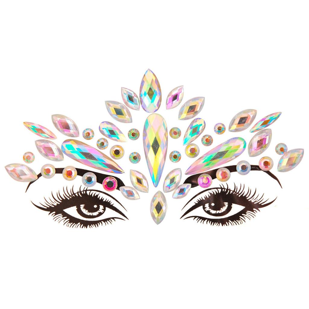 Crystal Tattoo Sticker Glitter Eyeliner Eyebrow Makeup Face Eyes Diamond Temporary Tattoo Rock Rhinestone 3D Eyeliner Stickers
