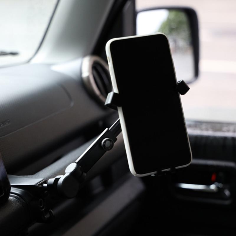 Universal Car Phone Holder Extender 17mm Ball Joint 360 5 Level Telescopic Aluminum Alloy Construction