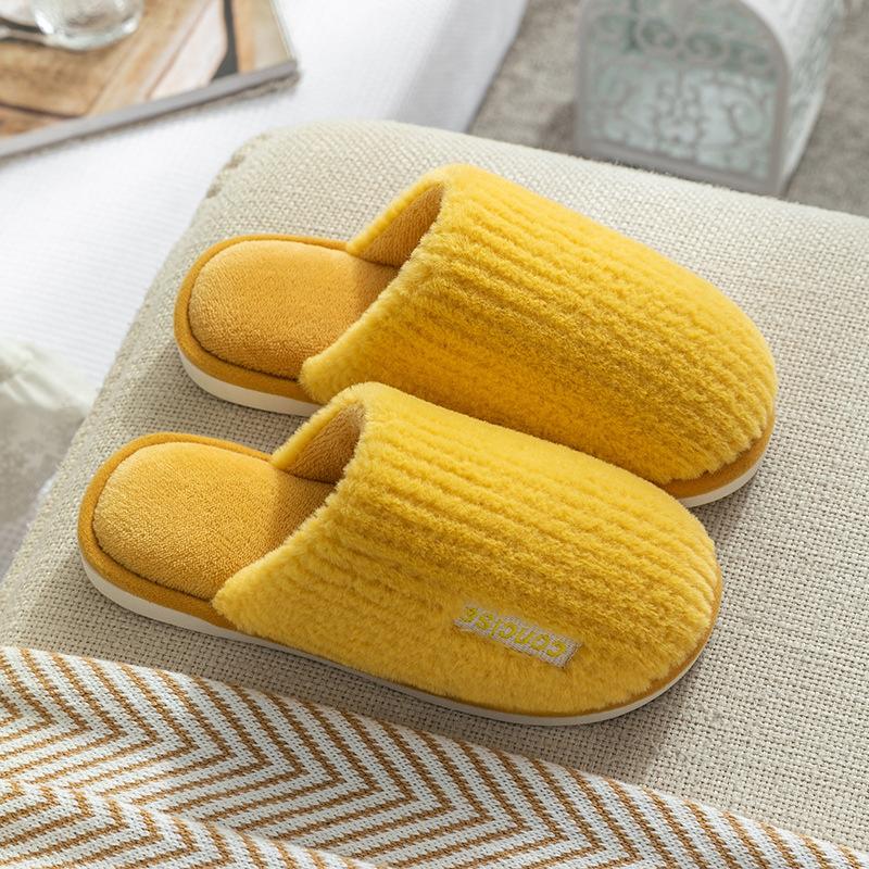 Cotton Slippers for Women In Winter, Suitable for Home Use In Spring and Autumn, Indoor Warmth and Anti Slip Home, Cixi Winter Couple, Plush Men