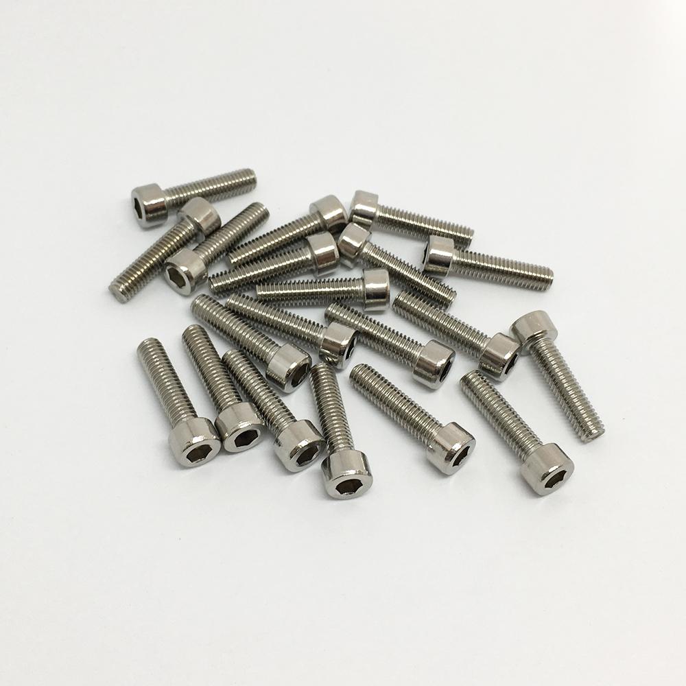 10pcs Bike Bicycles Water Bottle Cage Bolts M5*20mm Stainless Steel Threaded Screws for Stem/Bottle Holder Bracket Rack Cycling 6