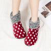 1 Pairs Soft-Soled Anti Slip Fleece-Lined Thickened High Tube Winter Carpet Socks Non-Slip Floor Socks