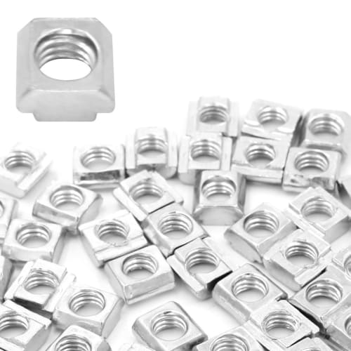 Winova 50pcs M6 T-Slot Slider Nuts, Carbon Steel, for 20-Rail Aluminum Frames, Aluminum Profile Accessories
