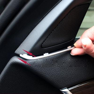 2pcs For Bmw 5 Series F10 2011-2017 Car Front Door Speaker Cover Sticker Gap Door Tweeter Slot Plug Trim Strip Accessories