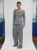 Holpeipeo Damaged Loose Knit Top (Gray)