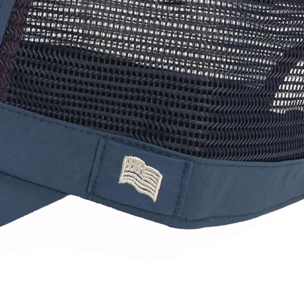 Wrinkle Us Work Cap Mesh Moisture Wicking Breathable Big Size Navy