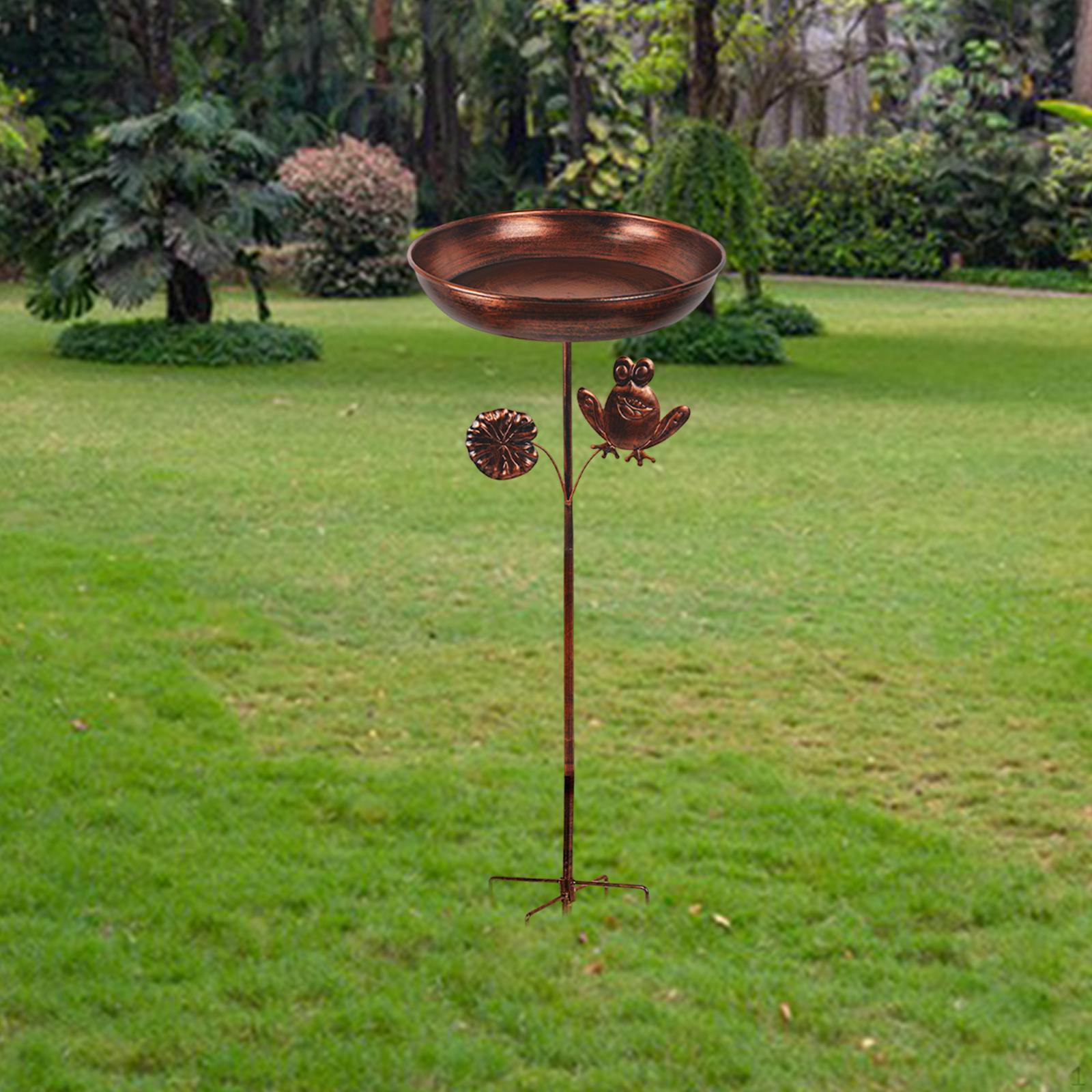 

Ванночка для птиц Уличная кормушка Железный дизайн Кормушка для птиц со стойкой Садовый металлический декор Птицы для