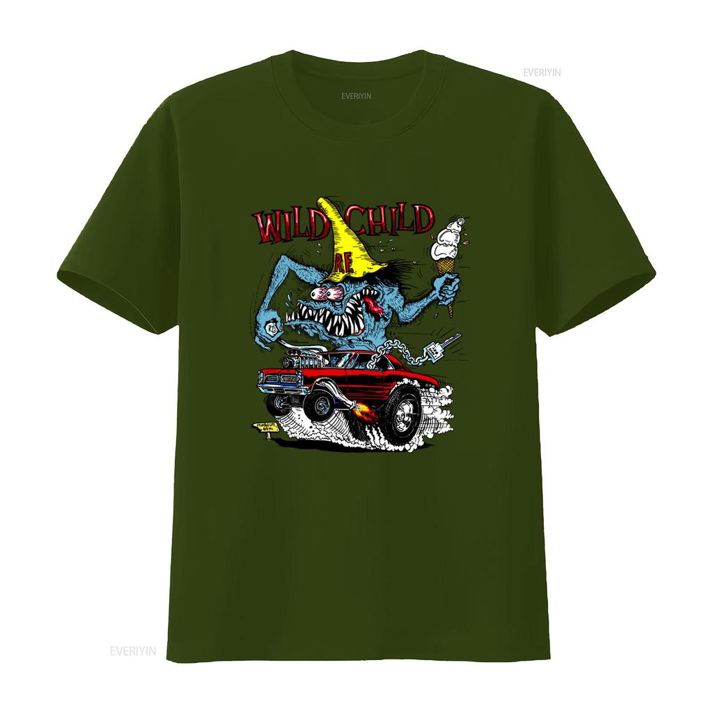 Ed Big Daddy Roth Rat Fink Hot Rod Wild Child T Shirt for S 5XL US Fanmade Grey vintage Washed Comfortable streetwear